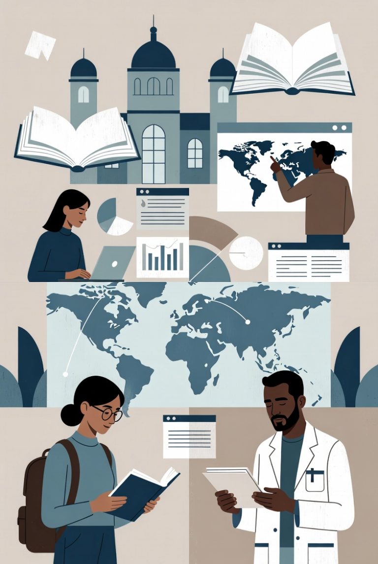 How Academic Information Platforms Organize Learning Content and User Access